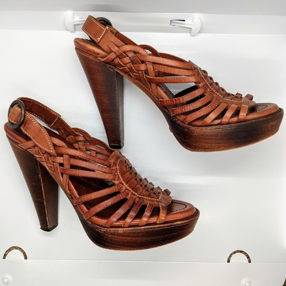 Frye Woven Leather Heels - Picture 2 of 8